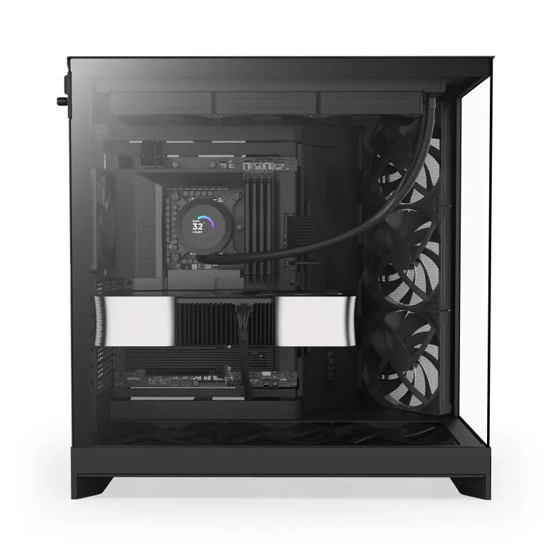 Obudowa NZXT H9 Flow (2025) Midi Tower z oknem czarna | PartsPC.pl