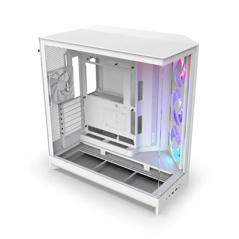 Obudowa NZXT H9 Flow RGB (2025) Midi Tower z oknem biała | PartsPC.pl
