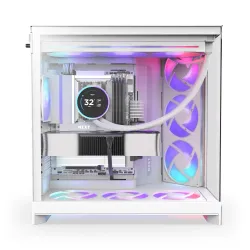 Obudowa NZXT H9 Flow RGB (2025) Midi Tower z oknem biała | PartsPC.pl