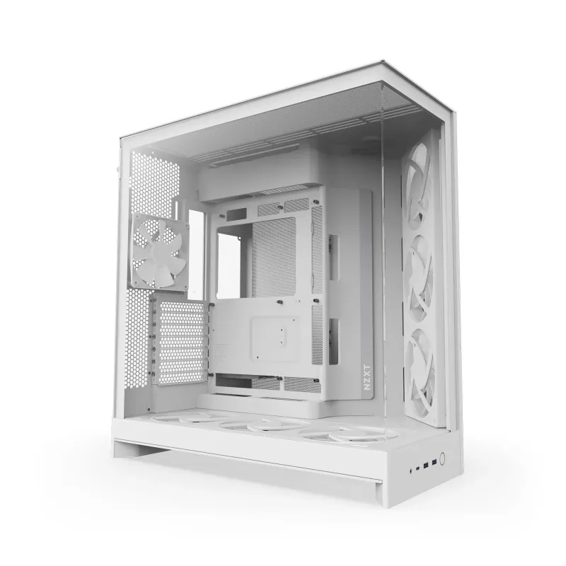 Obudowa NZXT H9 Flow RGB+ (2025) Midi Tower z oknem biała | PartsPC.pl