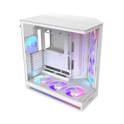 Obudowa NZXT H9 Flow RGB+ (2025) Midi Tower z oknem biała | PartsPC.pl