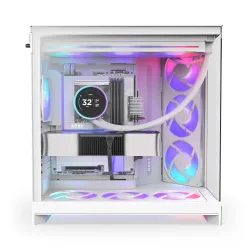 Obudowa NZXT H9 Flow RGB+ (2025) Midi Tower z oknem biała | PartsPC.pl