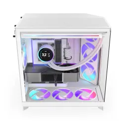 Obudowa NZXT H9 Flow RGB+ (2025) Midi Tower z oknem biała | PartsPC.pl