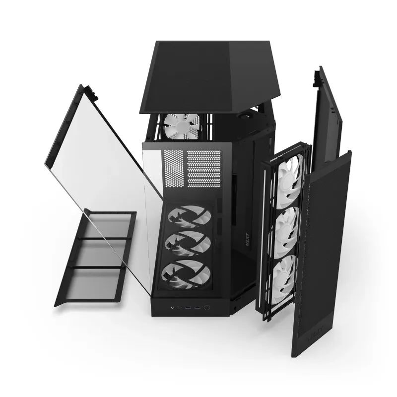 Obudowa NZXT H9 Flow RGB+ (2025) Midi Tower z oknem cz... | PartsPC.pl