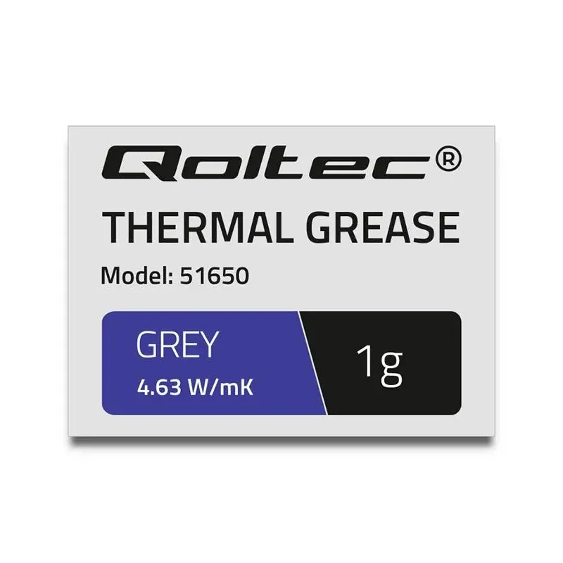 Pasta termoprzewodząca Qoltec 4.63W/m-K | 1g | Szara | PartsPC.pl