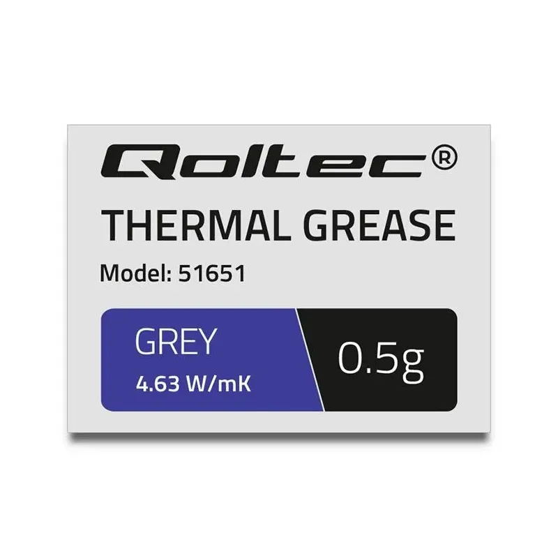 Pasta termoprzewodząca Qoltec 4.63W/m-K | 0.5g | Szara | PartsPC.pl