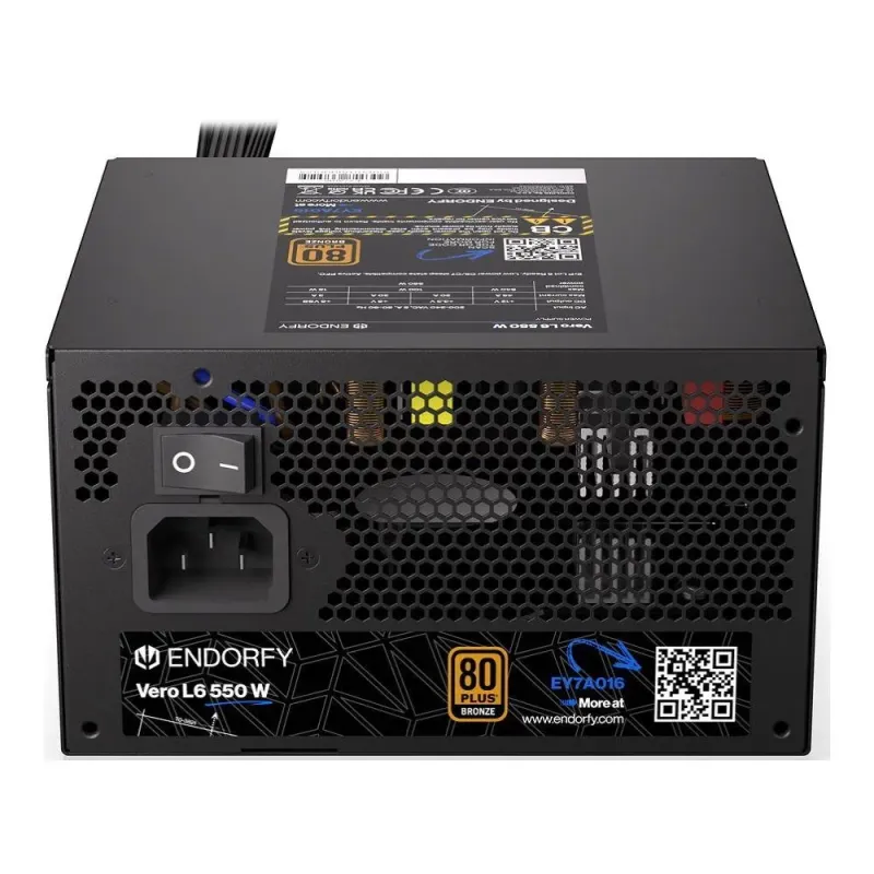 Zasilacz Endorfy Vero L6 Bronze 550W ATX 120mm 80 Plus | PartsPC.pl