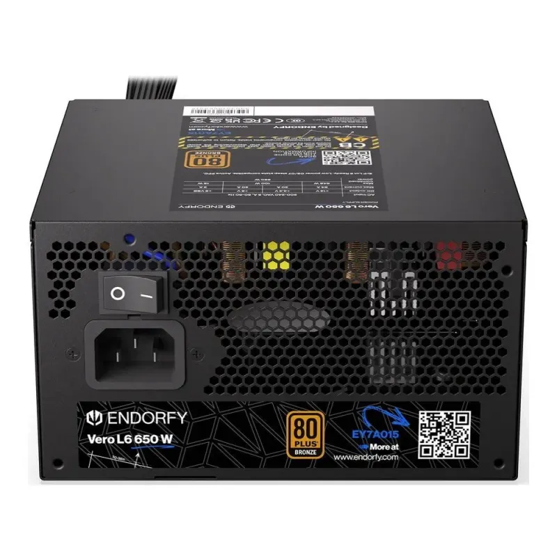 Zasilacz Endorfy Vero L6 Bronze 650W ATX 120mm 80 Plus | PartsPC.pl
