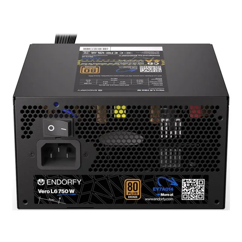 Zasilacz Endorfy Vero L6 Bronze 750W ATX 120mm 80 Plus | PartsPC.pl