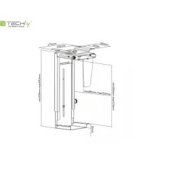 Uchwyt Techly na obudowę PC podblatowy/ścienny, | PartsPC.pl