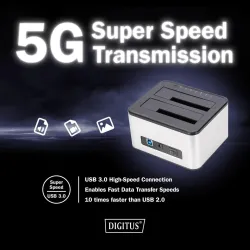 Stacja dokująca DIGITUS USB 3.0 Super Speed do 2x | PartsPC.pl