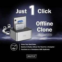 Stacja dokująca DIGITUS USB 3.0 Super Speed do 2x | PartsPC.pl