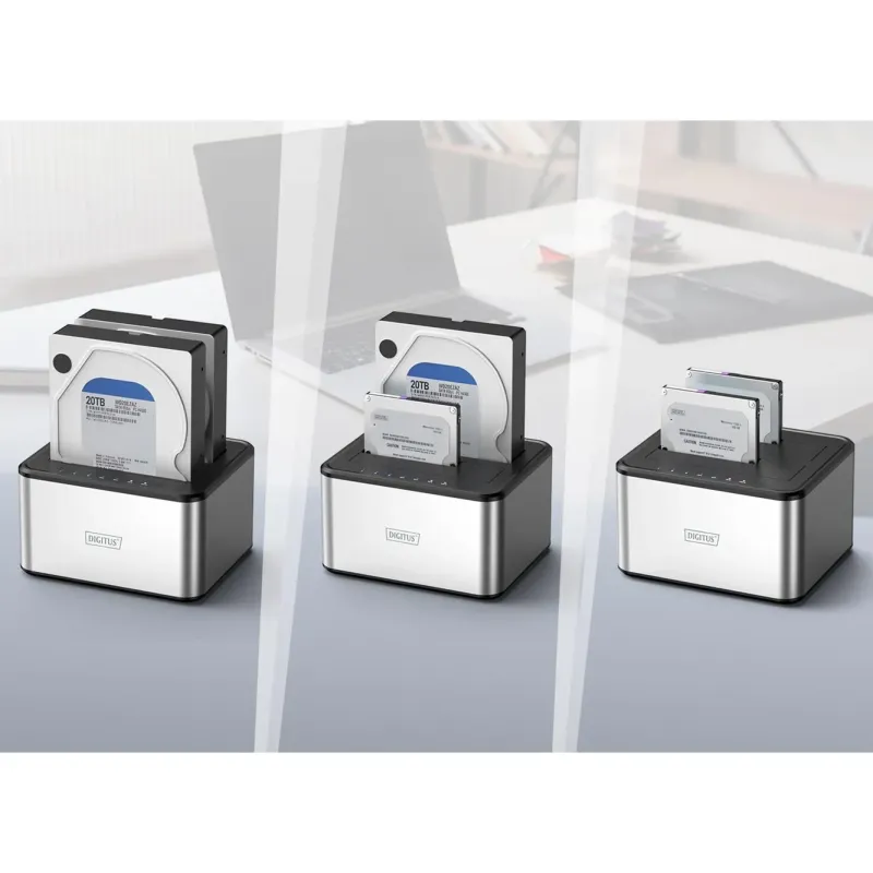 Stacja dokująca DIGITUS USB 3.0 Super Speed do 2x | PartsPC.pl