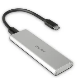 Obudowa na dysk LINDY M.2 SATA - USB-C 3.2 Gen2 srebrna | PartsPC.pl