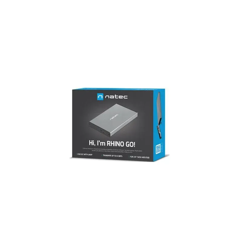 Obudowa na dysk HDD/SSD Natec RHINO Go USB 3.0 2.5" SATA | PartsPC.pl