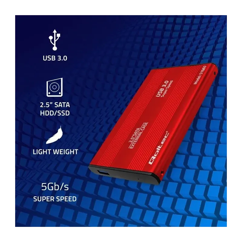 Obudowa Qoltec na dysk HDD/SSD 2.5" SATA3 | USB 3.0 | | PartsPC.pl