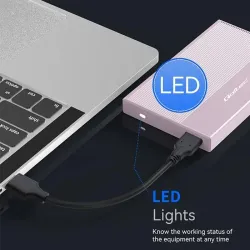 Obudowa/kieszeń Qoltec na dysk SSD HDD 2.5" | SATA | USB | PartsPC.pl