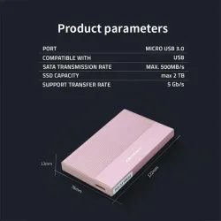 Obudowa/kieszeń Qoltec na dysk SSD HDD 2.5" | SATA | USB | PartsPC.pl