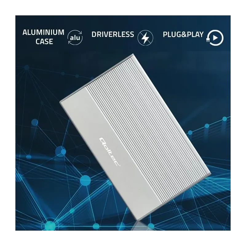 Obudowa/kieszeń Qoltec na dysk SSD HDD 2.5" | SATA | USB | PartsPC.pl