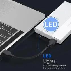 Obudowa/kieszeń Qoltec na dysk SSD HDD 2.5" | SATA | USB | PartsPC.pl