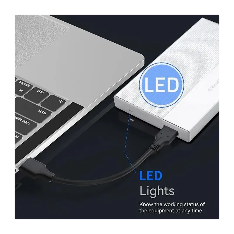 Obudowa/kieszeń Qoltec na dysk SSD HDD 2.5" | SATA | USB | PartsPC.pl