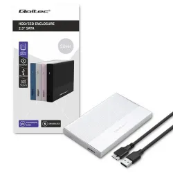 Obudowa/kieszeń Qoltec na dysk SSD HDD 2.5" | SATA | USB | PartsPC.pl