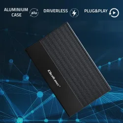 Obudowa/kieszeń Qoltec na dysk SSD HDD 2.5" | SATA | USB | PartsPC.pl