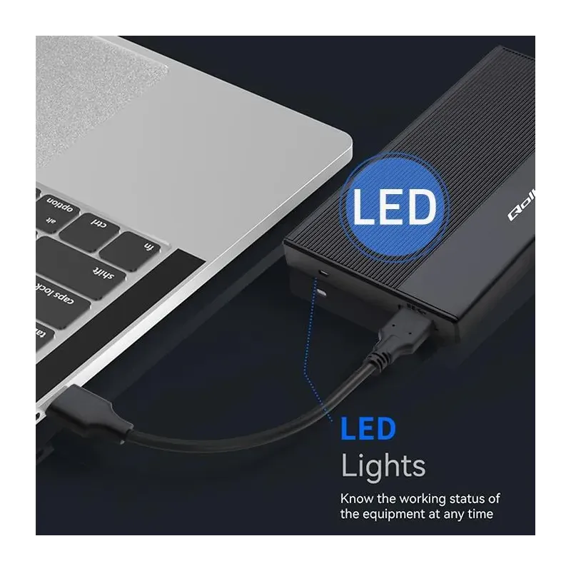 Obudowa/kieszeń Qoltec na dysk SSD HDD 2.5" | SATA | USB | PartsPC.pl