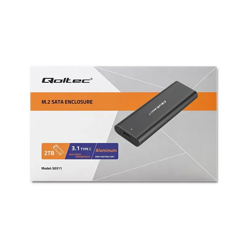 Obudowa/kieszeń Qoltec do dysków M.2 SATA SSD | NGFF | | PartsPC.pl