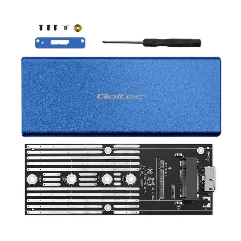 Obudowa/kieszeń Qoltec na dysk M.2 SSD | SATA | NGFF | | PartsPC.pl
