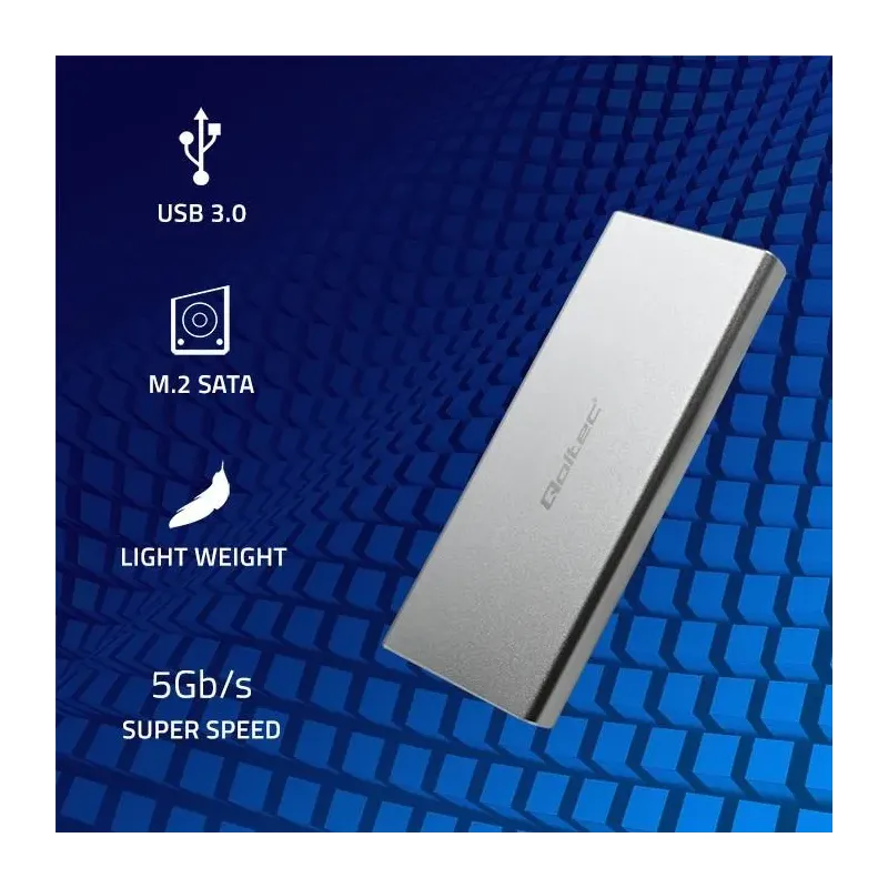Obudowa/kieszeń Qoltec na dysk M.2 SSD | SATA | NGFF | | PartsPC.pl