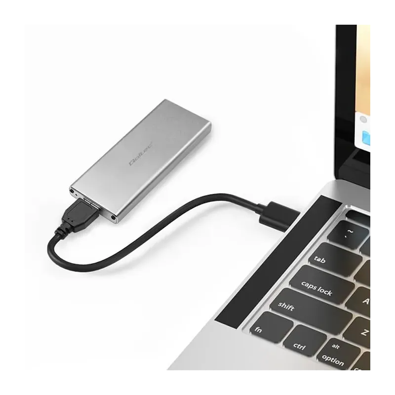 Obudowa/kieszeń Qoltec na dysk M.2 SSD | SATA | NGFF | | PartsPC.pl