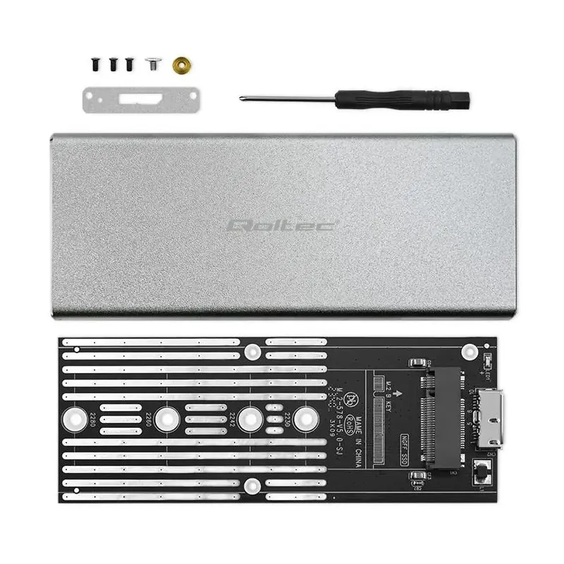 Obudowa/kieszeń Qoltec na dysk M.2 SSD | SATA | NGFF | | PartsPC.pl