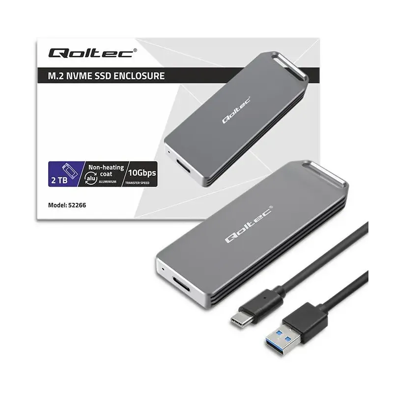 Obudowa/kieszeń Qoltec mini na dysk M.2 SSD | NVMe | | PartsPC.pl