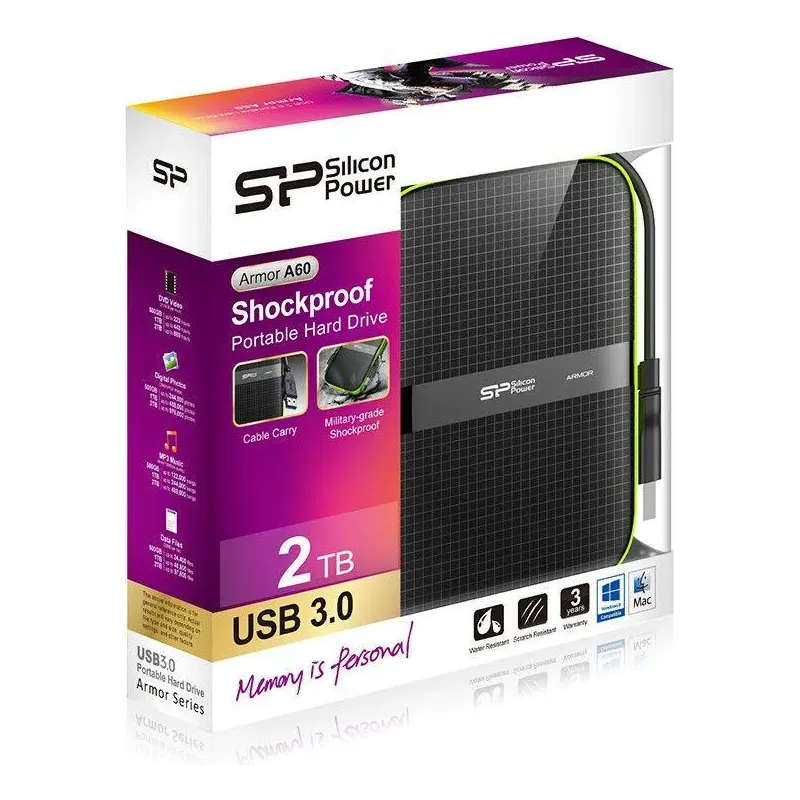 Dysk zewnętrzny Silicon Power ARMOR A60 2TB 2,5" USB 3.0 | PartsPC.pl