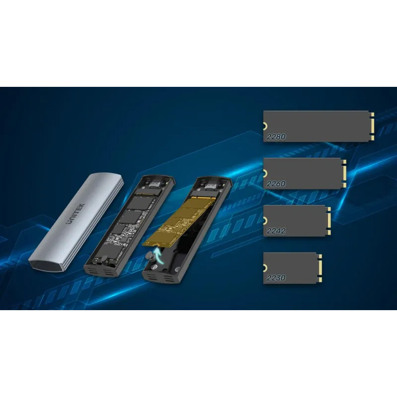 Obudowa na dysk UNITEK S1230A M.2 NVMe/SATA 10Gbps | PartsPC.pl