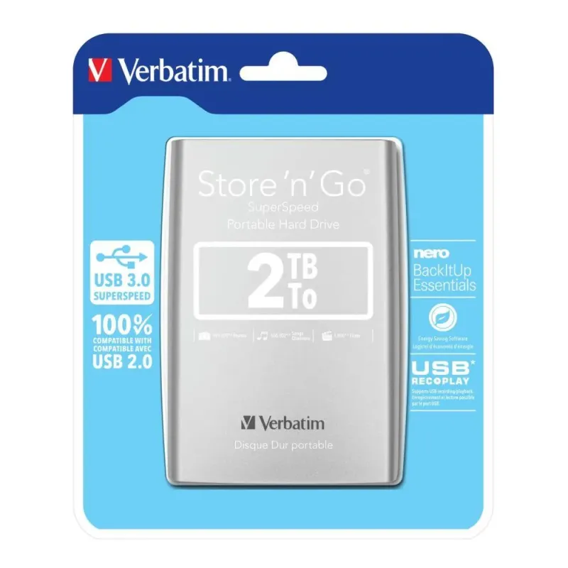 Dysk zewnętrzny Verbatim 2TB Store 'n' Go 2.5" 5400 USB | PartsPC.pl