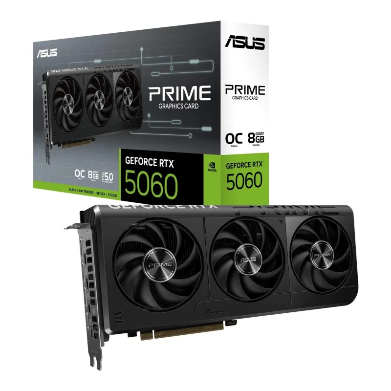 Karta VGA Asus GeForce RTX 5060 PRIME-RTX5060-O8G OC 8GB | PartsPC.pl