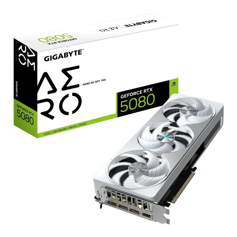 Karta VGA Gigabyte GeForce RTX 5080 AERO OC SFF 16G 16GB | PartsPC.pl
