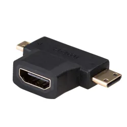 Adapter Akyga AK-AD-23 HDMI/F - miniHDMI/M - microHDMI/M | PartsPC.pl