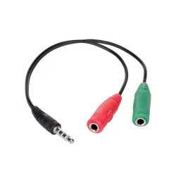 Kabel audio Akyga AK-AV-08 mini Jack (M)/2xmini Jack (F) | PartsPC.pl