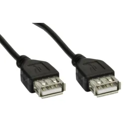 Kabel USB 2.0 Akyga AK-USB-06 USB A(F) - A(F) 1,8m czarny | PartsPC.pl