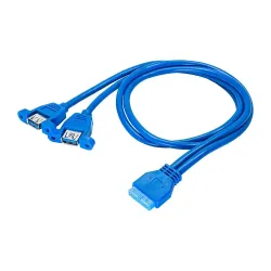 Kabel adapter Akyga AK-CA-62 2x USB A 3.0 A (F) / USB 19... | PartsPC.pl