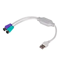 Kabel adapter Akyga AK-AD-15 USB 2.0 A(M) - 2x PS/2 (F) | PartsPC.pl
