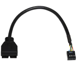 Kabel adapter Akyga AK-CA-28 USB 19pin M - USB 9pin F | PartsPC.pl