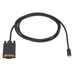 Kabel adapter Akyga AK-AV-17 USB C - VGA 1,8m czarny | PartsPC.pl