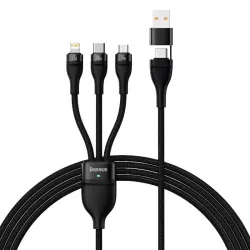 Kabel przewód USB-C 3w1 - USB-C, micro USB, Lightning | PartsPC.pl
