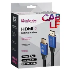 Kabel HDMI-HDMI Defender 3m v2.1 M/M 8k | PartsPC.pl
