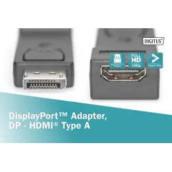 Adapter DIGITUS DisplayPort, DP-HDMI typA, M/Ż | PartsPC.pl
