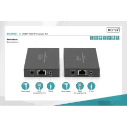 Przedłużacz/Extender DIGITUS KVM HDMI+USB 150m po Cat.5e... | PartsPC.pl